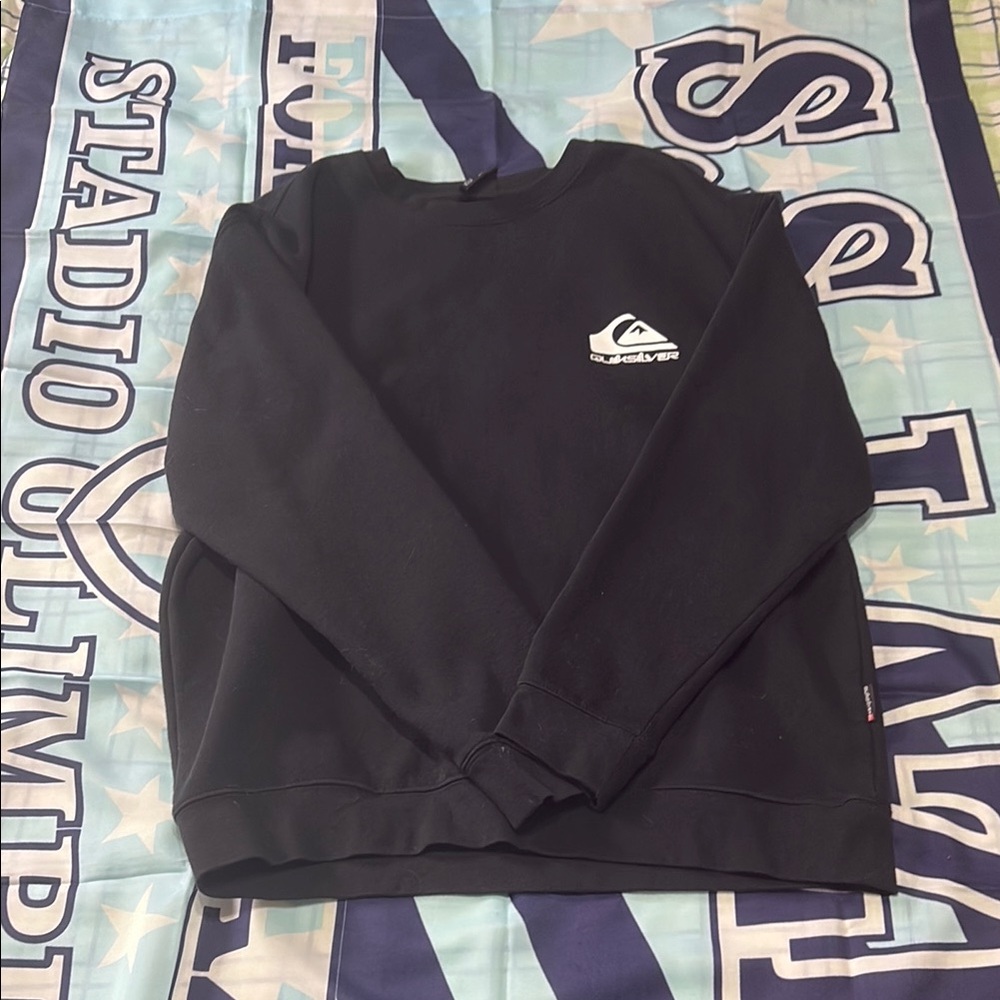 Large Quiksilver Men's Black Sweater